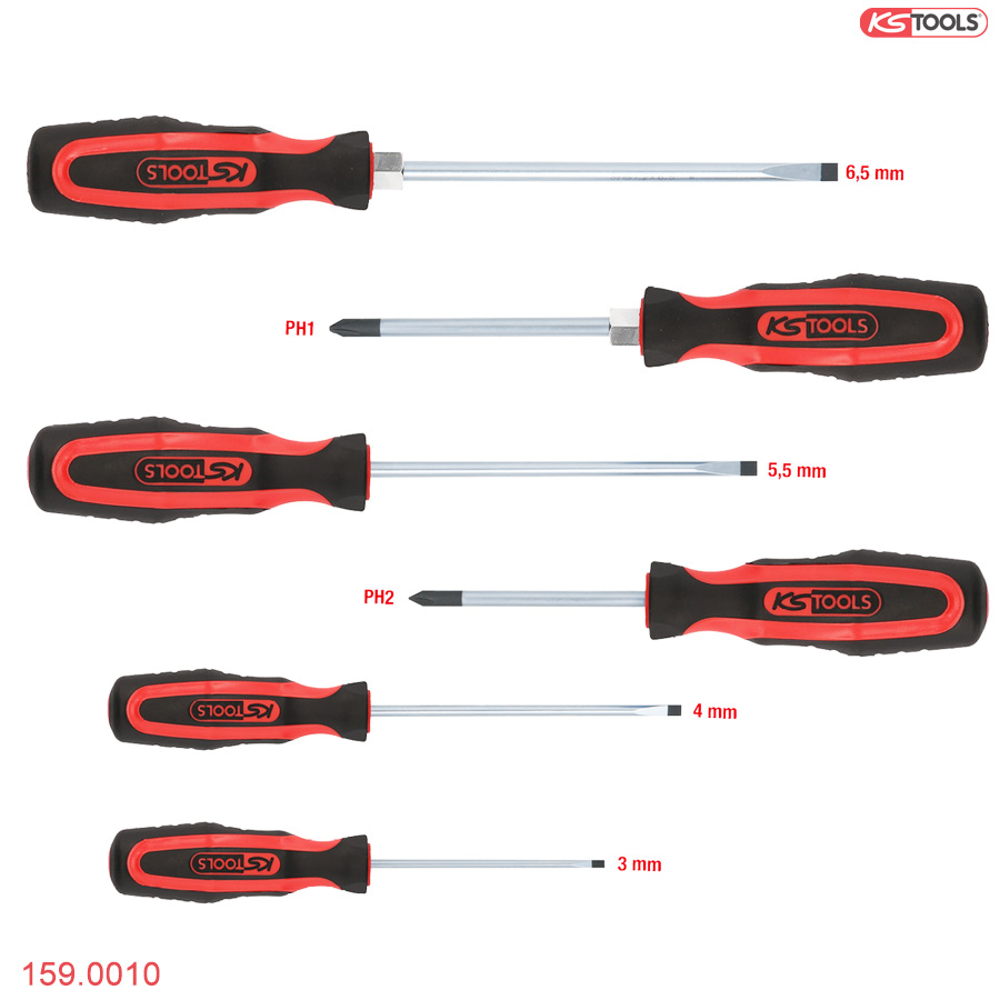 bộ tô vít 2 cạnh 4 cạnh KS Tools 159.0010 made in Germany