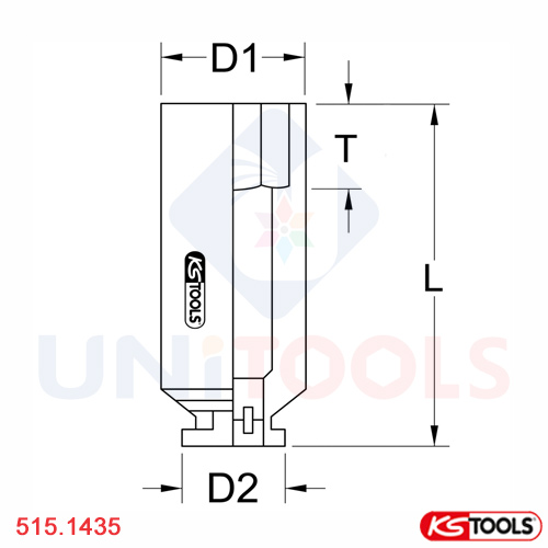 Đầu tuýp vuông 35mm KS Tools 515.1435 _1