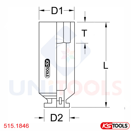 Đầu tuýp vuông 46 mm KS Tools 515.1846_2