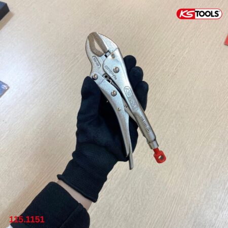 Kìm chết 185 mm, ngàm hình lăng trụ KS Tools 115.1151