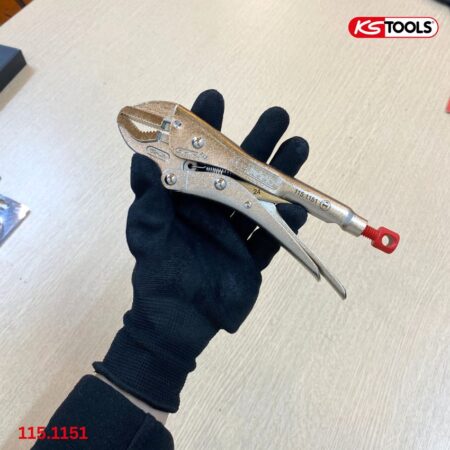 Kìm chết 185 mm, ngàm hình lăng trụ KS Tools 115.1151