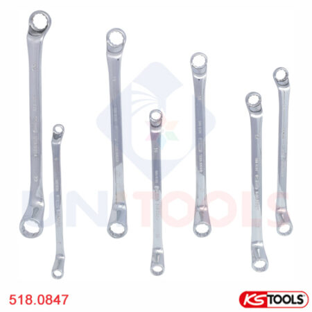 Bộ cờ lê 2 đầu tròng nghiêng 75 độ KS Tools 518.0847