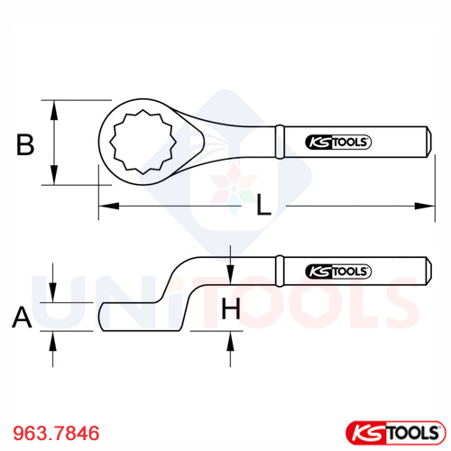 cờ lê tròng đóng bronze KS Tools 963.7846