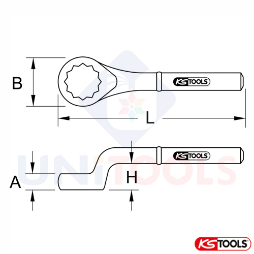 Cờ lê đóng ngàm tròng 27 mm – 115 mm PRONZE KS Tools _1