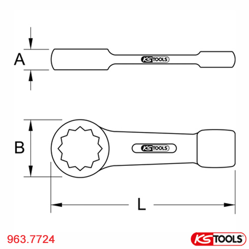 Cờ lê tròng đóng 17 mm PRONZE KS Tools 963.7724