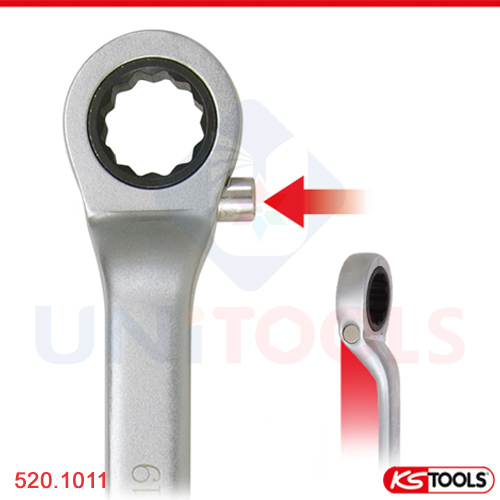 Cờ lê tròng lắc đảo chiều nghiêng 10 mm – 11 mm KS Tools 520.1011