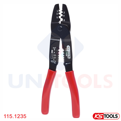 Kìm bấm cos 0,5 – 6 mm KS Tools 115.1235