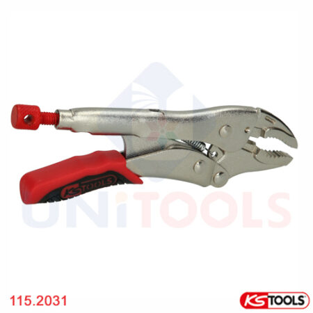 Kìm chết ngàm cong 125 mm chuôi cầm nhựa KS Tools 115.2031
