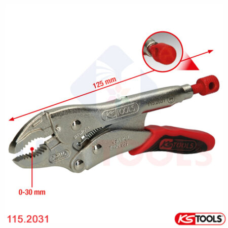 Kìm chết ngàm cong 125 mm chuôi cầm nhựa KS Tools 115.2031_1