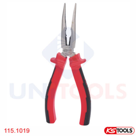 Kìm mũi dài cong 210 mm KS Tools 115.1019