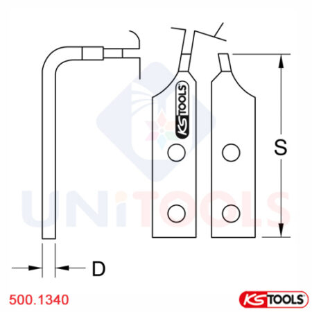 Kim phe trong 122-300 mm KS Tools 500.1340