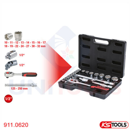 Bộ khẩu tay vặn 1/2 inch ks tools 911.0620-2