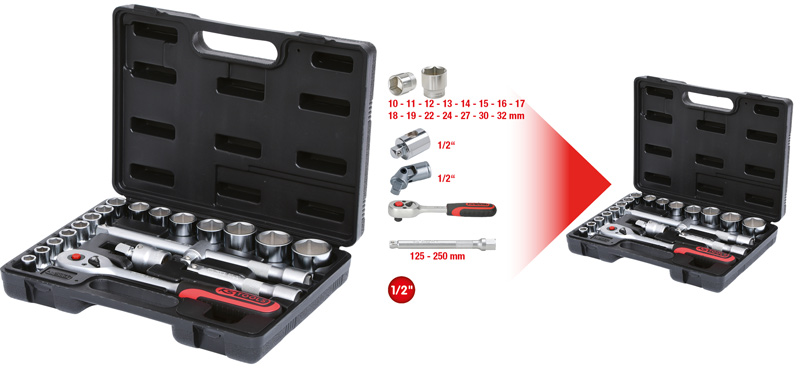 Bộ khẩu tay vặn 1/2 inch ks tools 911.0620-1