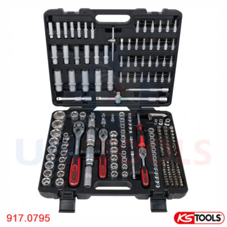 Bộ khẩu tay vặn ks tools 195 chi tiết 917.0795-1