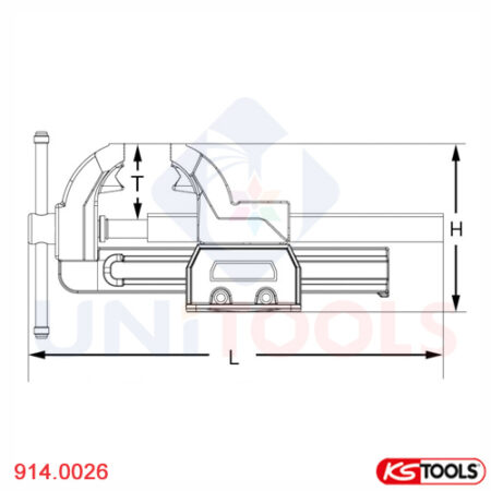 Ê tô thép độ mở ngàm 90 mm KS Tools 914.0026_1