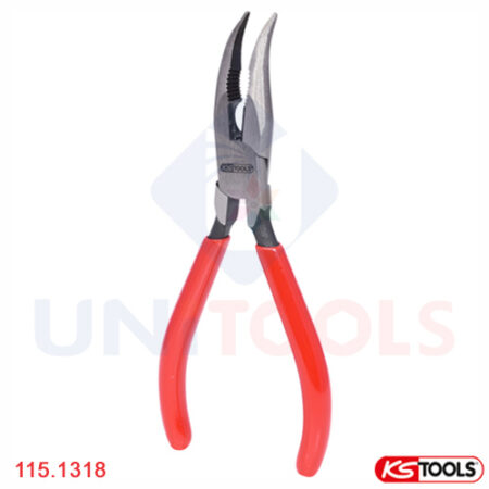 Kìm mỏ nhọn cong dài 165 mm KS Tools 115.1318