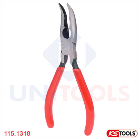 Kìm mỏ nhọn cong dài 165 mm KS Tools 115.1318