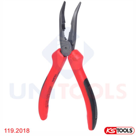 Kìm mỏ nhọn dài cong 165 mm KS Tools 119.2018