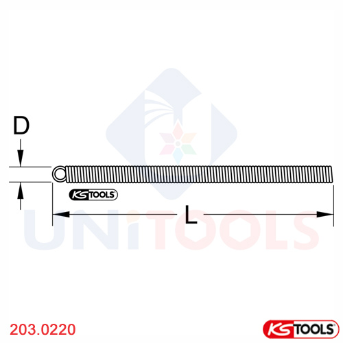 Lò xo uốn ống 1 móc 20 mm KS Tools model 203.0220