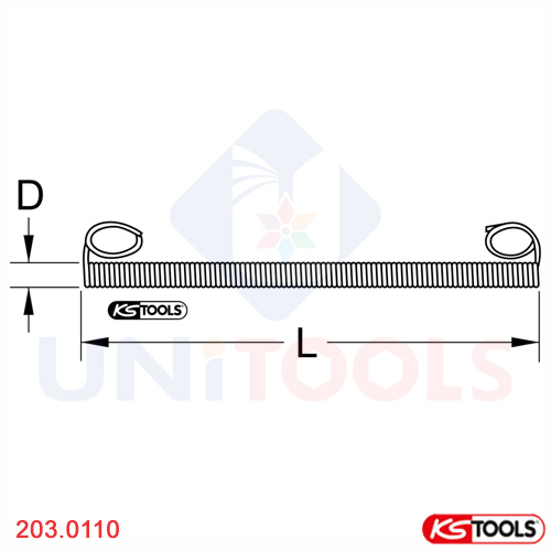 Lò xo uốn ống 2 móc 10 mm KS Tools model 203.0110