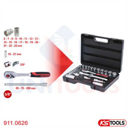 Bộ khẩu tay vặn KS Tools 26 chi tiết model 911.0626_3