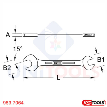Bộ cờ lê vòng miệng Bronze 12 chiếc KS Tools 963.7064_1