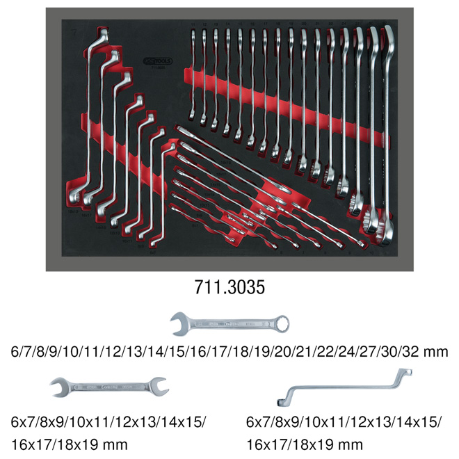 Bộ cờ lê đa năng ks tools 711-3035 dải 6-32mm (1)