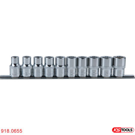 bộ khẩu tuýp 10-19 mm đầu vuông 1/2 inch KS Tools 918.0655