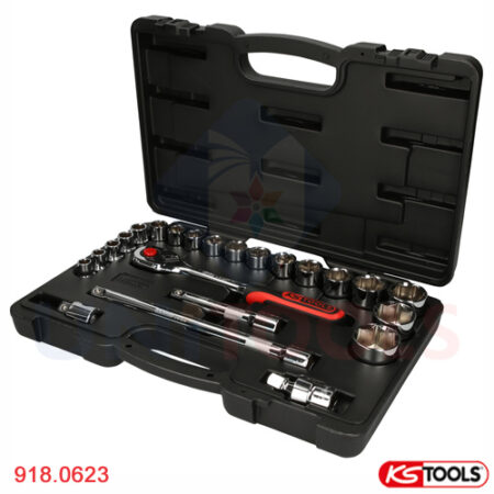 Bộ khẩu tay vặn 1/2 inch 23 chi tiết KS Tools 918.0623-1