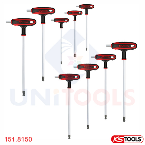 Bộ lục giác đầu bi 9 cây KS Tools model 151.8150