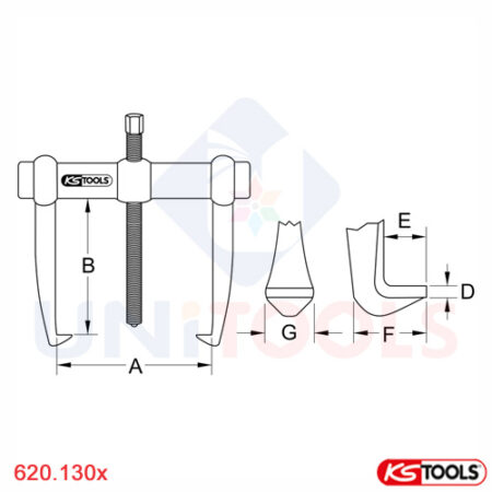 Cảo 2 chấu ks tools 620.130x cảo trong ngoài kết hợp
