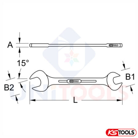 cờ lê 2 vòng miệng bronze 6mm - 80 mm KS Tools_1