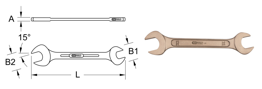 Cờ lê 2 vòng miệng Bronze KS Tools 