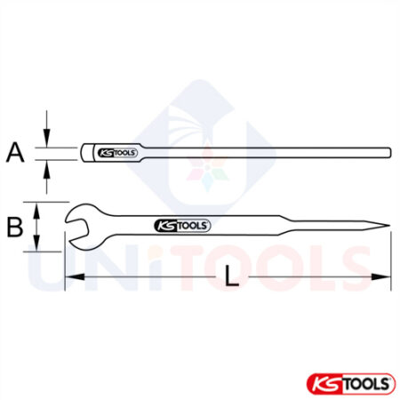 Cờ lê đuôi chuột bronze đầu mở KS Tools _1