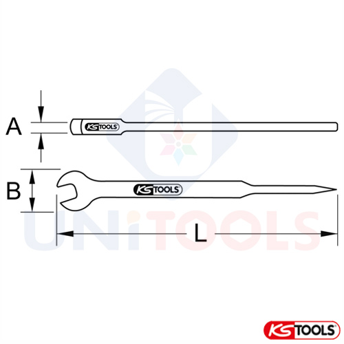 Cờ lê đuôi chuột đầu mở nghiêng Bronze KS Tools_1