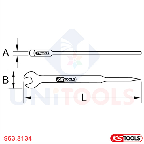 Cờ lê đuôi chuột đầu mở nghiêng 20 mm Bronze 963.8134_1
