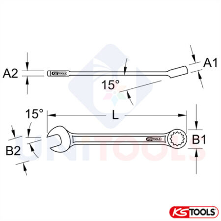 Cờ lê vòng miệng Bronze KS Tools_1