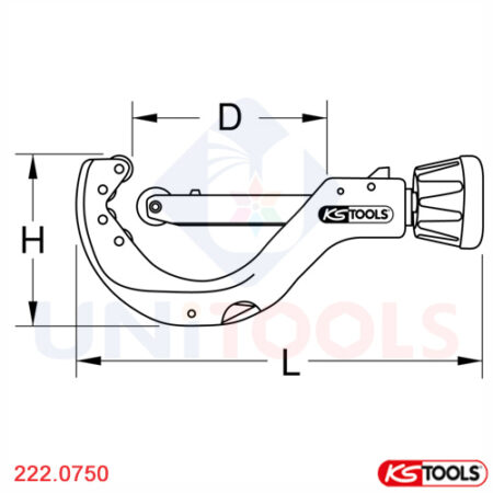 Dao cắt ống nhựa 6-76 mm KS Tools 222.0750-1