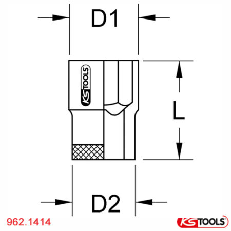 Đầu tuýp lục giác 14 mm 1/4 inch KS Tools 962.1414