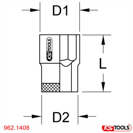 Đầu tuýp lục giác 8 mm 1/4 inch KS Tools 962.1408