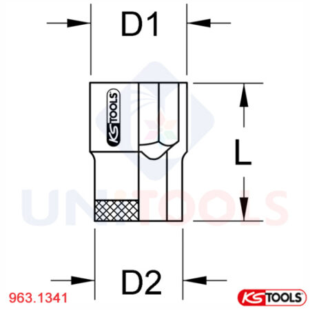 Socket 6 point Bronze 41 mm 1/2 inch KS Tools 963.1341_1