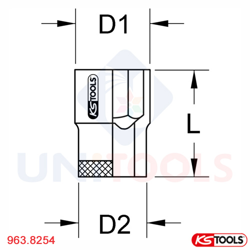Socket Bronze 6 mm 1/2 inch KS Tools 963.8254_1