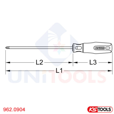 Tô vít 4 cạnh Bronze PH4 KS Tools model 962.0904_1