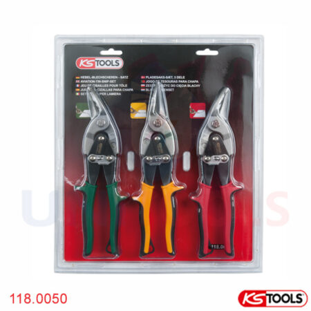 Bộ kéo cắt tôn, inox 3 chiếc KS Tools model 118.0050 -1