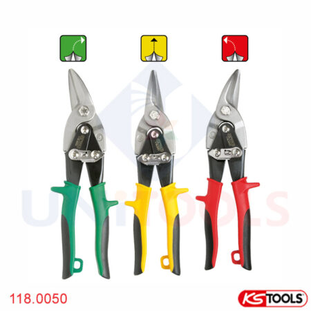 Bộ kéo cắt tôn, inox 3 chiếc KS Tools model 118.0050