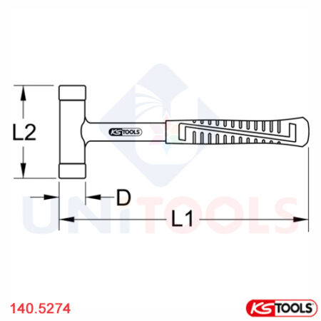 Búa nhựa mềm 990 g KS Tools model 140.5274-1