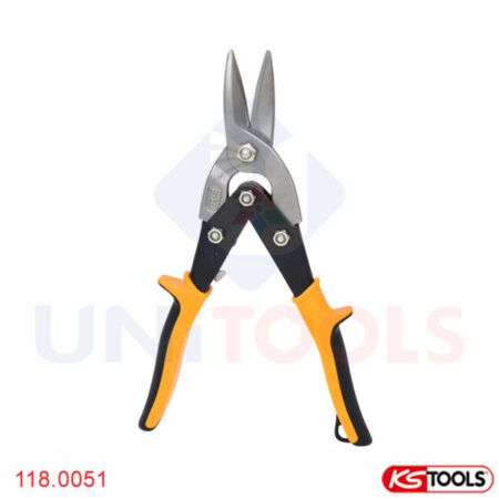 Kéo cắt tôn inox mũi thẳng KS Tools model 118.0051-1