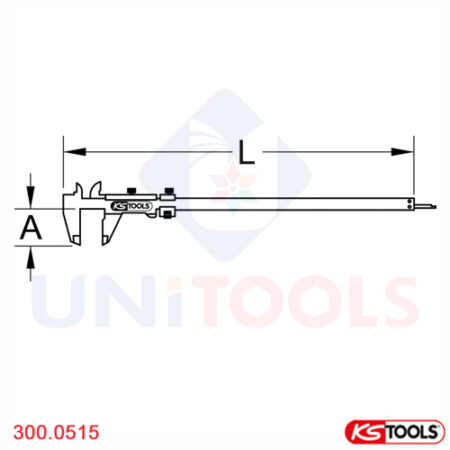 Thước cặp cơ 0-300 mm, 415 mm KS Tools 300.0515-1
