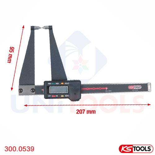 Thước cặp điện tử 0-100 mm KS Tools 300.0539