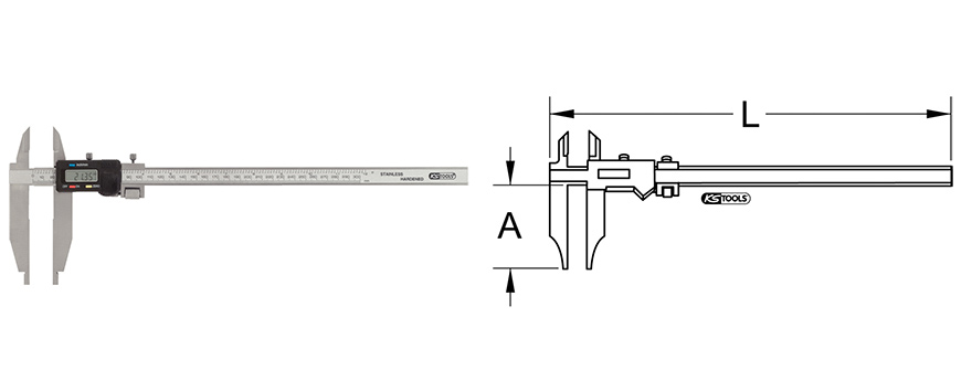 Thước cặp điện tử 0-300 mm KS Tools 300.0559-2